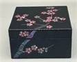 Inlaid cherry blossom lacquerware box