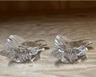 Gorham Crystal Swallow Candle Holders