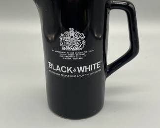 Black & white brand scotch whiskey pitcher