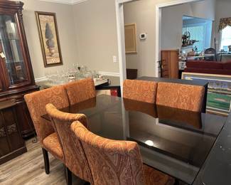 Glass dining table
