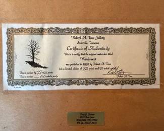 Robert A. Tino "Windswept" Limited Edition Print