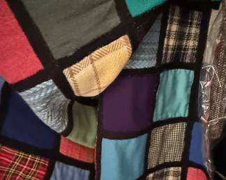 Patchwork Plaid and Houndstooth Quilt