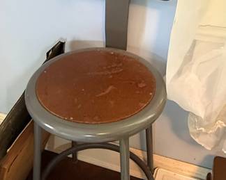 Royalmetal Industrial Stool with Back