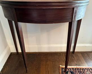 George III Mahogany Demi-Lune Console Table