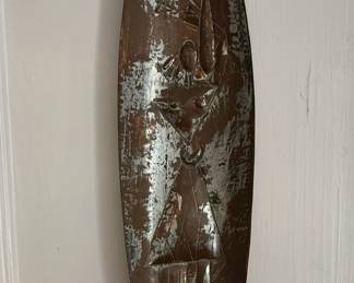 R&M Handmade Israel Copper Wall Plaque with Dancing Figure
