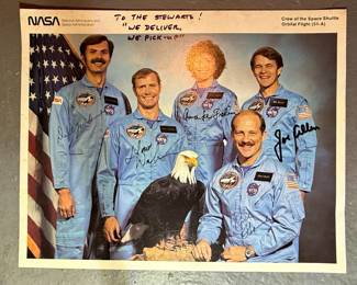NASA Space Shuttle Crew Photo - STS-51-A Signed