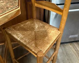Ladder Back Rush Seat Chair (Pair)