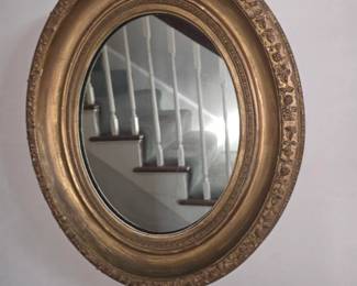 Gilt Oval Mirror Style