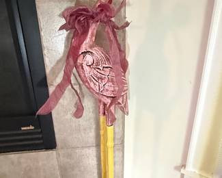 Hand-Painted Wood Flamingo Decor
