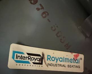 Royalmetal Industrial Stool with Back