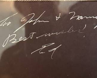Photograph of Two Men with "Ed" Signature - Likely Ed Gein