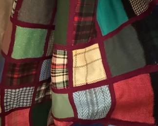 Patchwork Plaid and Houndstooth Quilt
