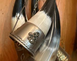 Set of Three Polished Cow Horns