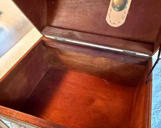 World Map Faux Leather Suitcase Decorative Storage Box
