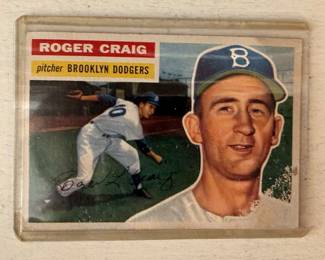 Roger Craig Brooklyn Dodgers Pitcher Baseball Card 1956 Topps #63