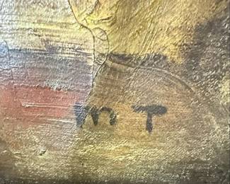 Abstract Figurative Oil Painting "MT" Monogram