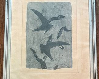 "Birds in Flight" by George Braque Original Etching