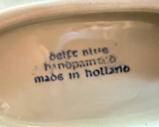 Delft Blue Handpainted Salt and Pepper Shakers with Tray