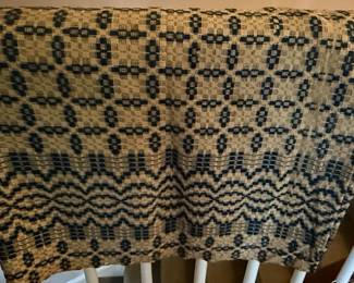 Overshot Woven Coverlet Style