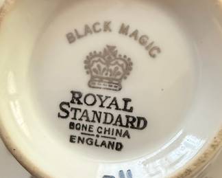 Royal Standard "Black Magic" Bone China Tea Set