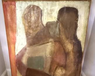Abstract Figurative Oil Painting "MT" Monogram