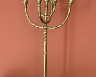 Brass Menorah Candelabra Pair