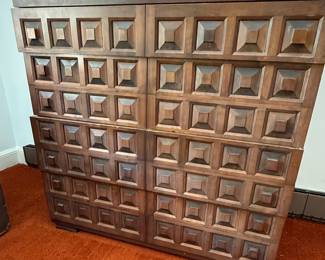 Brutalist Style Geometric Dresser