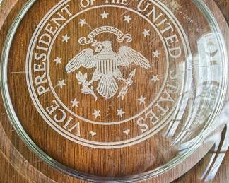 Vice President of the United States Glass Serving Platter