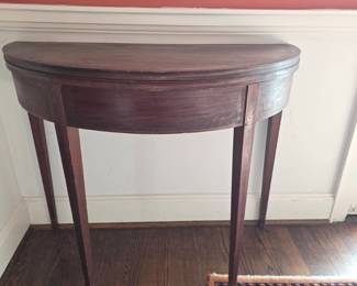 Federal Style Mahogany Demilune Card Table