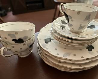 Royal Standard "Black Magic" Bone China Tea Set