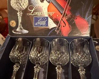 Cristal d'Arques Longchamp Lead Crystal Wine Glasses