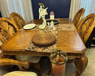 ***Available For Presale*** Wood Dining Table w/ 6 Chairs $395