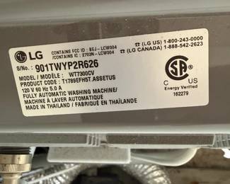 ***Available for pre sale*** LG Electric Washer $450 ( per owner about 1 year old )