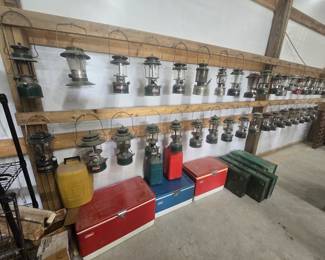 Coleman lanterns, coolers and stoves