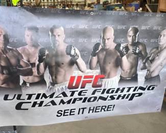Early UFC 3'x5' heavy advertising bar banner.