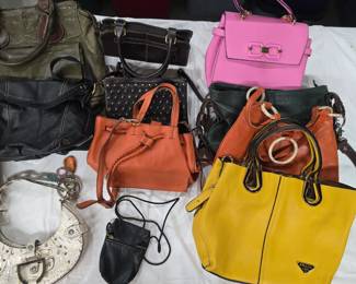 Frye, Prada etc purses