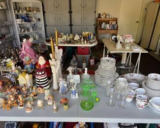 China, crystal, cerulean glass, king point eggs, cookie jars