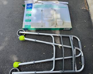 Walker and toilet arms