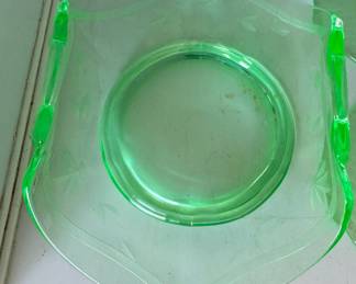 Cerulean glass. Also candlesticks and juicer
