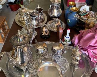 Silver plate coffee service 