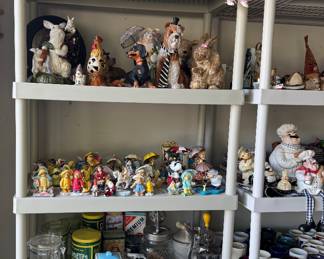 Figurines, tins, gardening