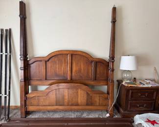 Queen bed frame and nightstand