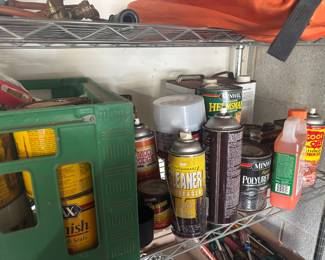 garage chemicals paints cleaners furniture stain