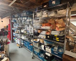 bins full of electrical engineer building components 