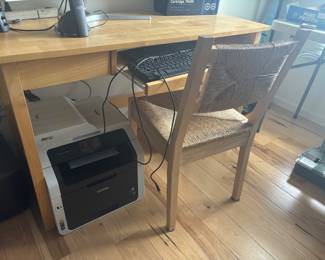 desk and chair modern light pine
