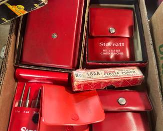 Starrett punch sets and measuring tools]