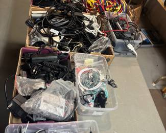 tons and tons of power cords and cables