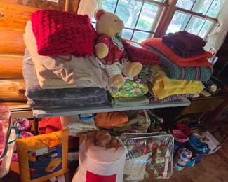 blankets (some handmade)