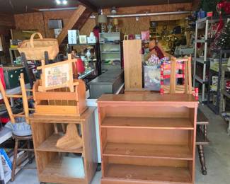 small funiture: dressers, bookshelves, various wood items