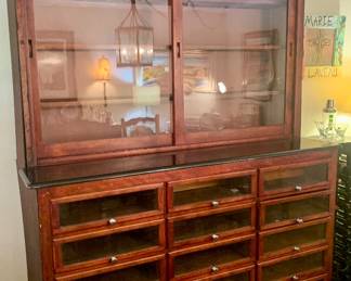 Gorgeous pharmacy cabinet from the old Lafayette Sanitarium--turn of the last century